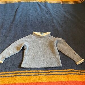 alf Kuhl Cream and Gray Fleece Pullover